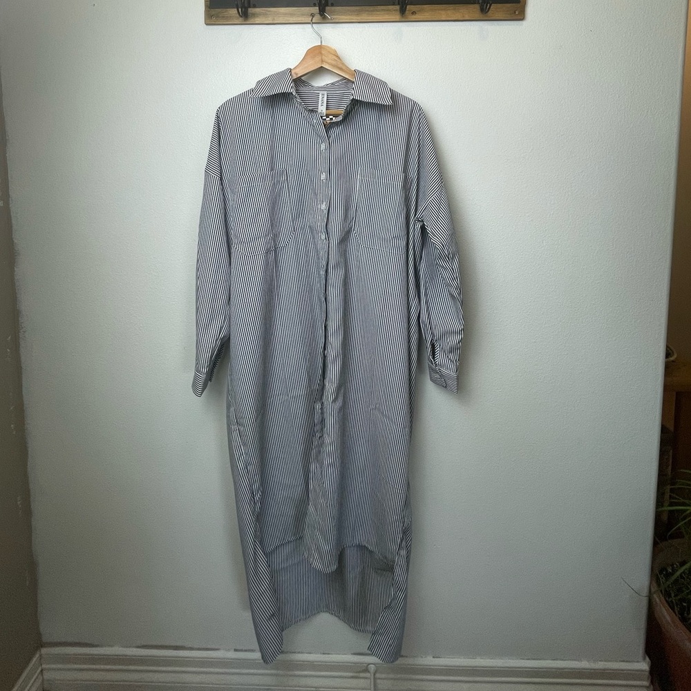 DRESSED IN LA LA | Zenana “hickory” pattern Duster | small button-down